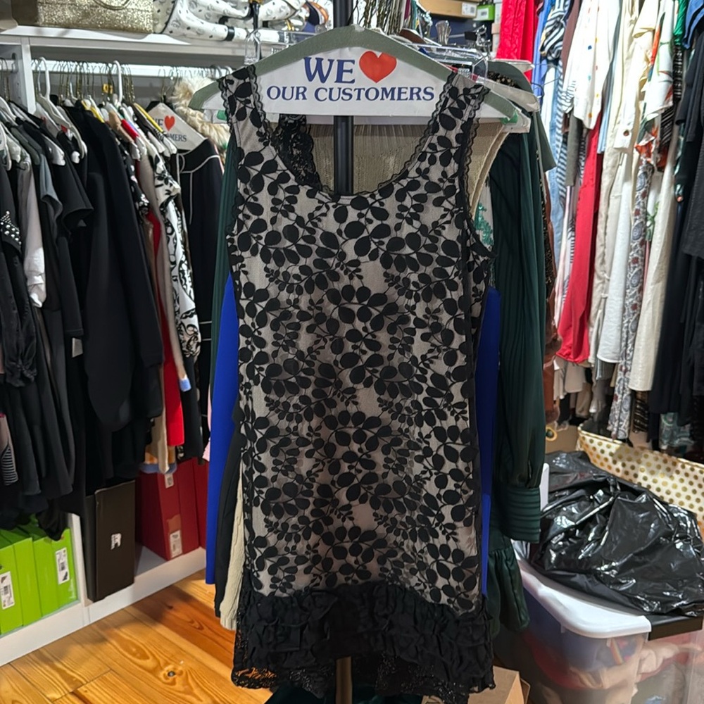 Black / nude cocktail dress